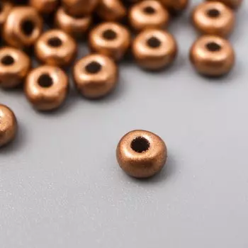 Бисер стекло 6/0 «Металлик. Медь», 10 г