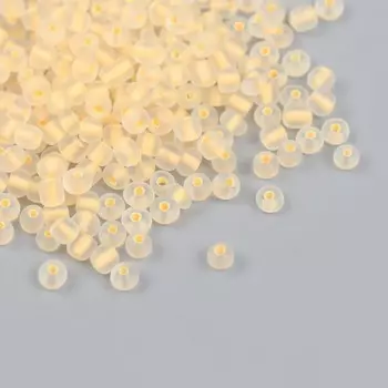 Бисер стекло 6/0 "Персик" светится УФ 450 гр