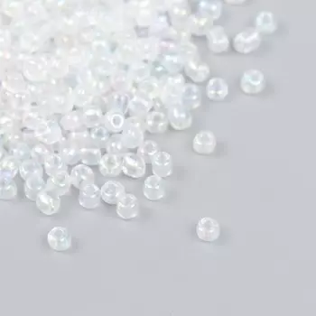 Бисер стекло 6/0 "Прозрачный" хамелеон 450 гр