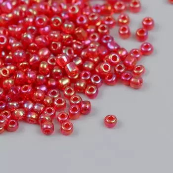 Бисер стекло 6/0 "Розовый" хамелеон 450 гр