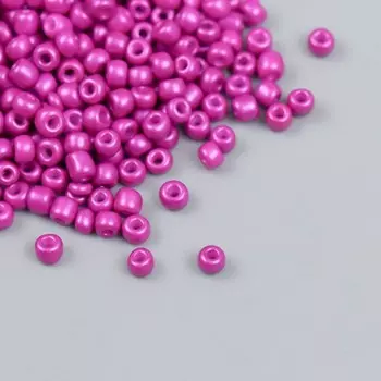 Бисер стекло 6/0 "Розовый" металлик 450 гр