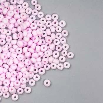 Бисер стекло 8/0 "Маршмеллоу. Матовый. Сиреневая пудра" 10 гр