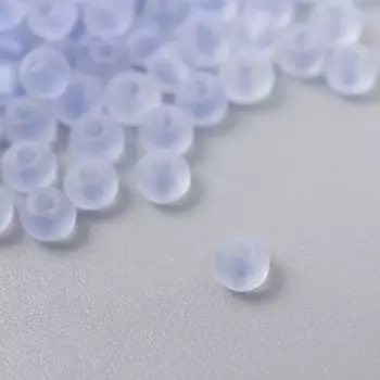 Бисер стекло 8/0 "Матовый полупрозрачный. Светлая сирень" 10 гр