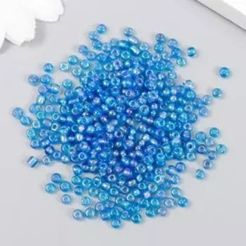 Бисер "Zlatka" 08/0, 3 мм, 10 г 0163B т.голубой