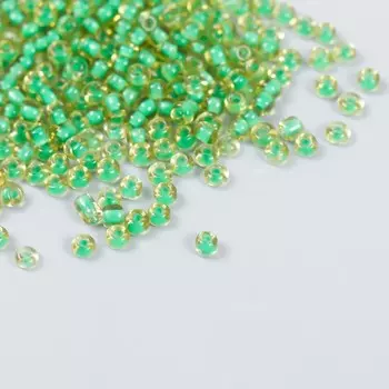 Бисер "Zlatka" 08/0, 3 мм, 10 г 0301 салатовый