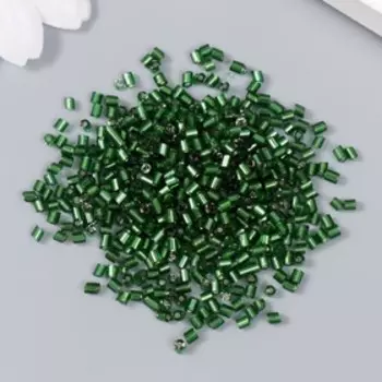 Бисер "Zlatka" рубка 10/0, 10 г, №0027В т.зеленый