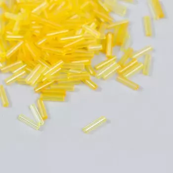 Бисер "Zlatka" стеклярус 10 г, размер 3", 6 мм, №0010 желтый 93"78542