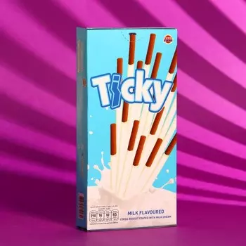 Бисквитные палочки Ticky молочные, 40 г