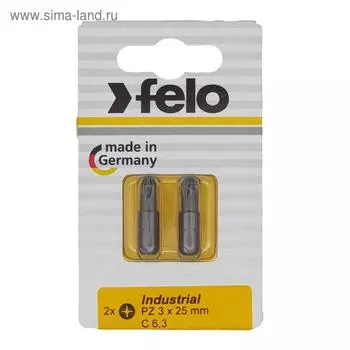 Бита Felo 02103036, серия Industrial, PZ 3X25 мм, 2 шт.