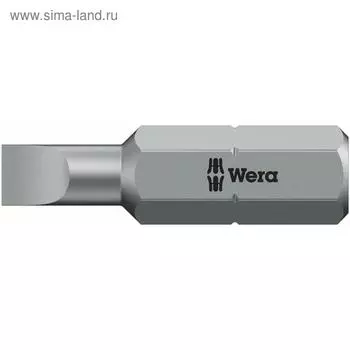 Бита WERA WE-056310, HEX2.5x25 мм, хвостовик 1/4", вязкая твердость, внешний шестигранник