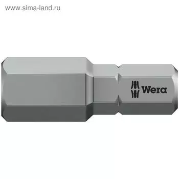 Бита WERA WE-056335, HEX8x25 мм, хвостовик 1/4", вязкая твердость, внешний шестигранник