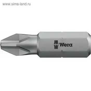 Бита WERA WE-056507, PH2 х 25 мм, хвостовик 1/4", вязкая твердость
