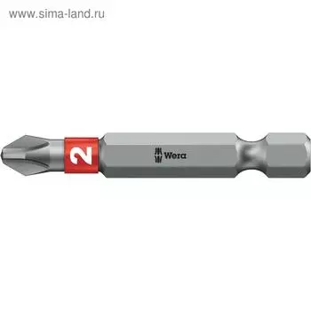 Бита WERA WE-059552, PH2x50 мм, хвостовик 1/4", биторсионная, вязкая твердость