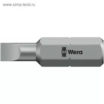 Бита WERA WE-072055, SL0.6x4.5x25 мм, хвостовик 1/4", вязкая твердость, шлицевая