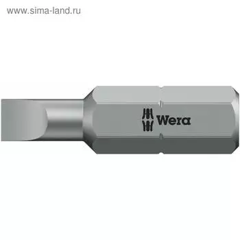 Бита WERA WE-072057, SL0.8x5.5x25 мм, хвостовик 1/4", вязкая твердость, шлицевая