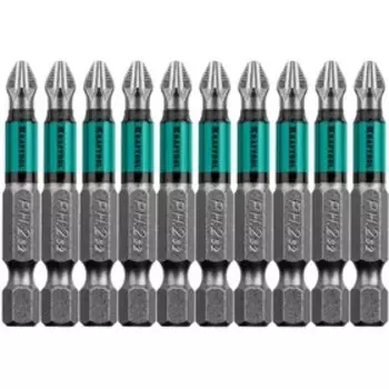 Биты KRAFTOOL Optimum Line 26122-2-50-10, Е 1/4", 50 мм, 10 шт., PH2