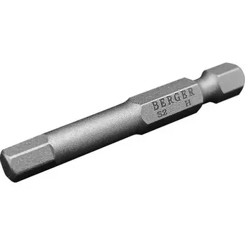 Биты магнитные BERGER BG2406, HEX5x50 мм, 2 шт., S2