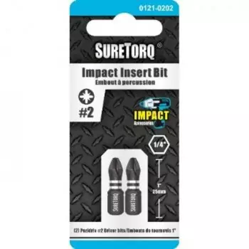 Биты SureTorq 0111-0201RU, сталь S2, ударные, PH1 х 25 мм, 2 шт.