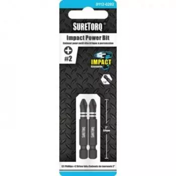 Биты SureTorq 0112-0202RU, сталь S2, ударные, PH2 х 50 мм, 2 шт.