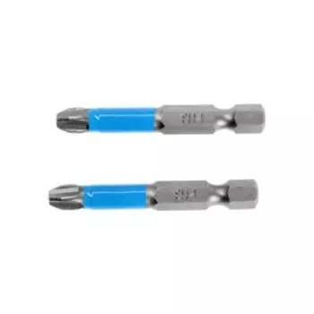 Биты ТУНДРА, намагниченные, сталь CrV, PH3 х 50 мм, 2 шт.