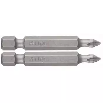 Биты ЗУБР 26001-1-50-2, кованые, CrMo, хвостовик E 1/4″, PH1 х 50 мм, 2 шт.