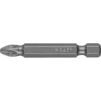 Биты ЗУБР 26003-2-50-2, кованые, CrMo, хвостовик E 1/4″, PZ2 х 50 мм, 2 шт.