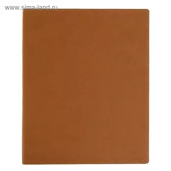 Бизнес-блокнот А4, 96 листов "Премиум", обложка из искусственной кожи, бежевый