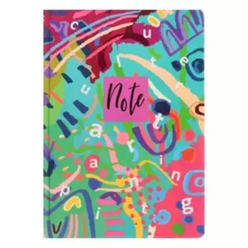 Бизнес-блокнот А5, 64 листа в клетку Art culture, евроформат, твёрдая обложка, глянцевая ламинация, блок офсет, МИКС