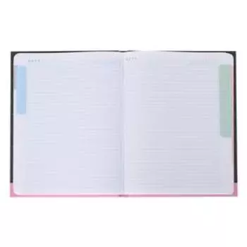 Бизнес-блокнот А5, 80 листов "Розовый фламинго", твёрдая обложка, матовая ламинация, фольгирование