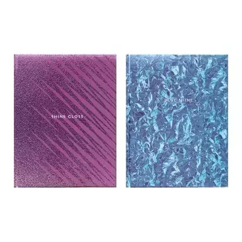 Бизнес-блокнот А5, 80 листов в клетку, Blue&amp;Rose, твёрдая обложка, глянцевая ламинация, металлизация, МИКС