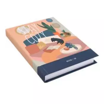 Бизнес-блокнот А6, 160 листов в клетку Stay cozy, твёрдая обложка, матовая ламинация, МИКС