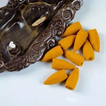 Подставка для благовоний TAKE IT EASY «Рыбак», набор благовоний конусы, стелющийся дым, 19107 см