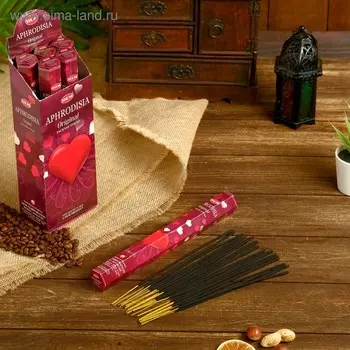 Благовония "HEM" 20 палочек угольные aphrodisia