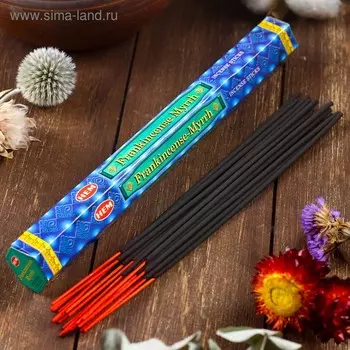 Благовония HEM "Frankincense-Myrrh. Ладан-Мирра", 20 палочек в упаковке, шестигранник