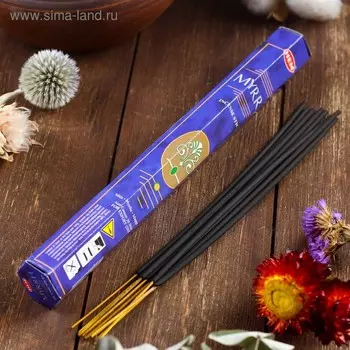 Благовония HEM "Myrrh. Мирра", 20 палочек в упаковке, шестигранник