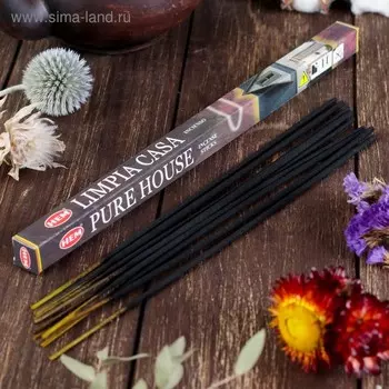 Благовония HEM "Pure House. Чистый дом", 8 палочек в упаковке, четырёхгранник