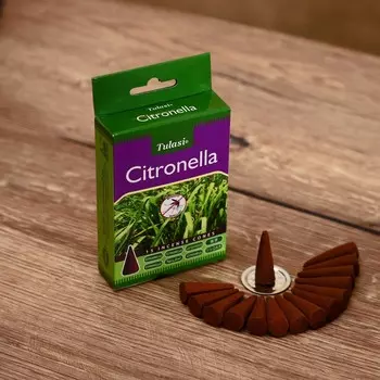 Благовония "Tulasi" 15 аромаконусов Цитронелла