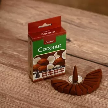 Благовония "Tulasi" 15 аромаконусов Кокос