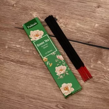 Благовония "Tulasi" 15 аромапалочек Зелёный чай