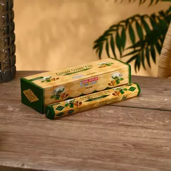 Благовония "Tulasi" 20 аромапалочек Зелёный чай и имбирь