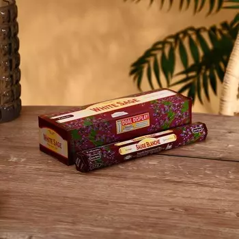 Благовония "Tulasi" 20 аромапалочек Белый шалфей