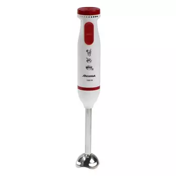 Блендер АКСИНЬЯ КС-320В, погружной, 1000Вт, 0.5/0.7 л, 9 скоростей, турборежим, бело-красный 1013162