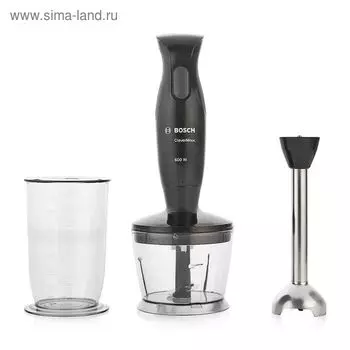 Блендер Bosch MSM 2620B, погружной, 600 Вт, 0.3/0.7 л, 1 скорость, черный