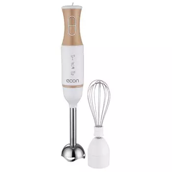 Блендер Econ ECO-232HB, погружной, 700 Вт, 2 скорости, 2 насадки, бело-бежевый