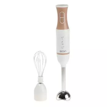 Блендер Econ ECO-232HB, погружной, 700 Вт, 2 скорости, 2 насадки, бело-бежевый