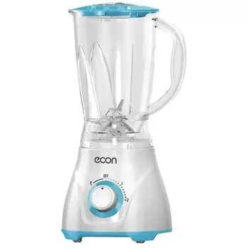 Блендер Econ ECO-555SB, 500 Вт, 1.5 л, 2 скорости, бело-голубой
