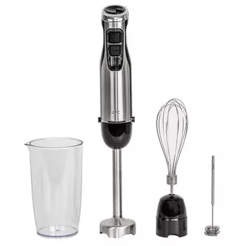 Блендер jvc JK-HB5018, погружной, 1200 Вт, 600 мл, чёрный с серебристым