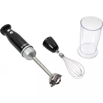 Блендер погружной Gorenje HBX602RLBK, 600 Вт, 2 скорости, чёрный с серебристым