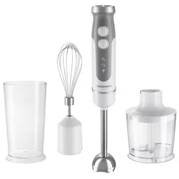 Блендер REDMOND RHB-2921, погружной, 1300 Вт, 0.5/0.5 л, 6 скоростей, режим "турбо", белый