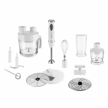 Блендер REDMOND RHB-2989, погружной, 1300 Вт, 0.5/0.6 л, 2 скорости, турборежим, белый